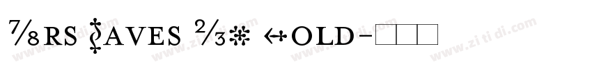 Mrs Eaves OT Bold字体转换